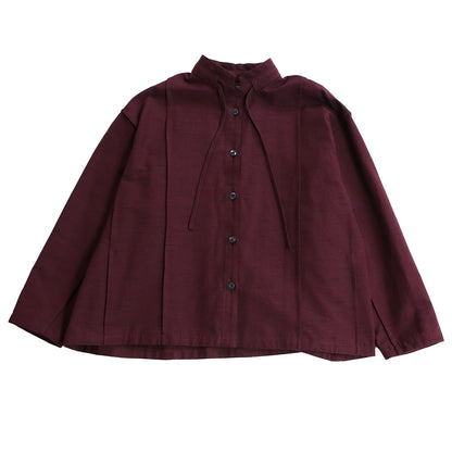 Giemon Kurume Kasuri A-line Blouse Ta527 Made in Japan [2024aw]