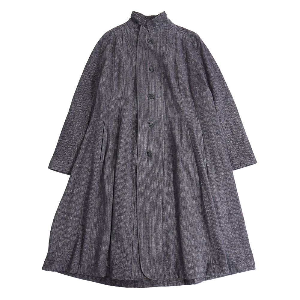 Giemon Kurume Kasuri Chester coat with lining G104 [2023aw]