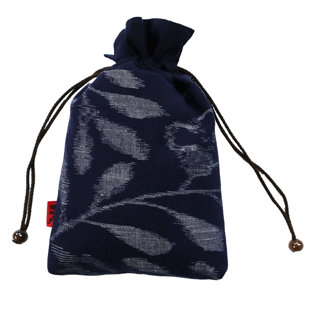 [Pre-order item] Giemon Kurume Kasuri Drawstring Bag, Lily of the Valley, Small Bag, Made in Japan [2024aw]