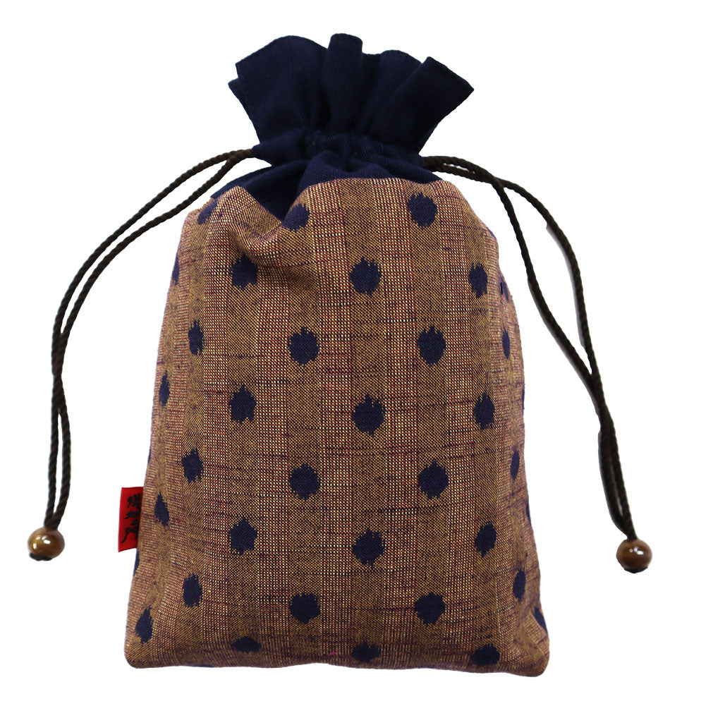 [Pre-order item] Giemon Kurume Kasuri Drawstring Bag, Lily of the Valley, Small Bag, Made in Japan [2024aw]