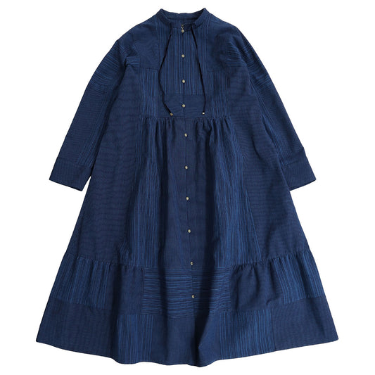 [Pre-order item] Giemon Kurume Kasuri One-piece dress Ta203-2 Made in Japan [2024aw]