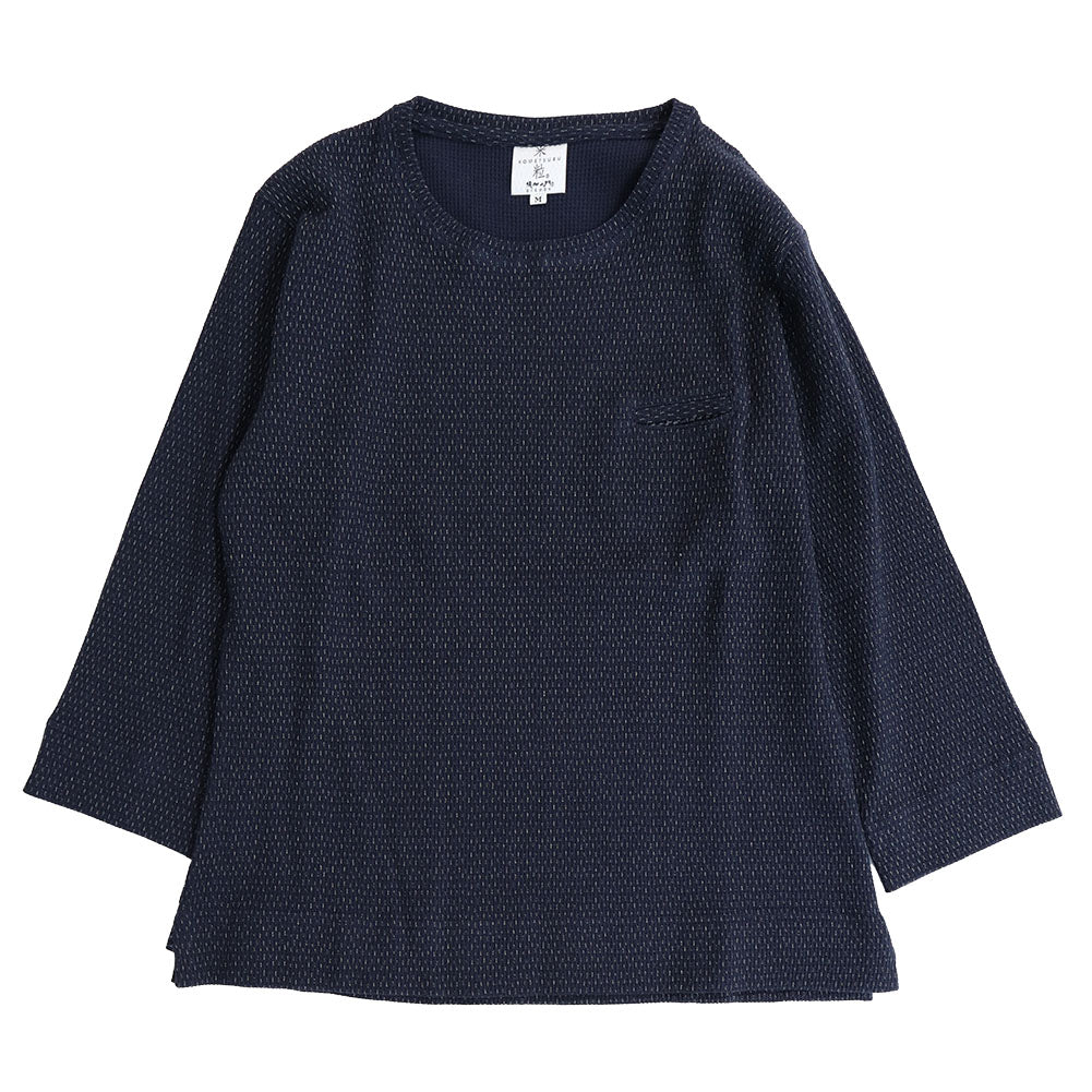 Giemon 3/4 Sleeve Rice Grain Cut and Sew R5098 Made in Japan [2024aw]