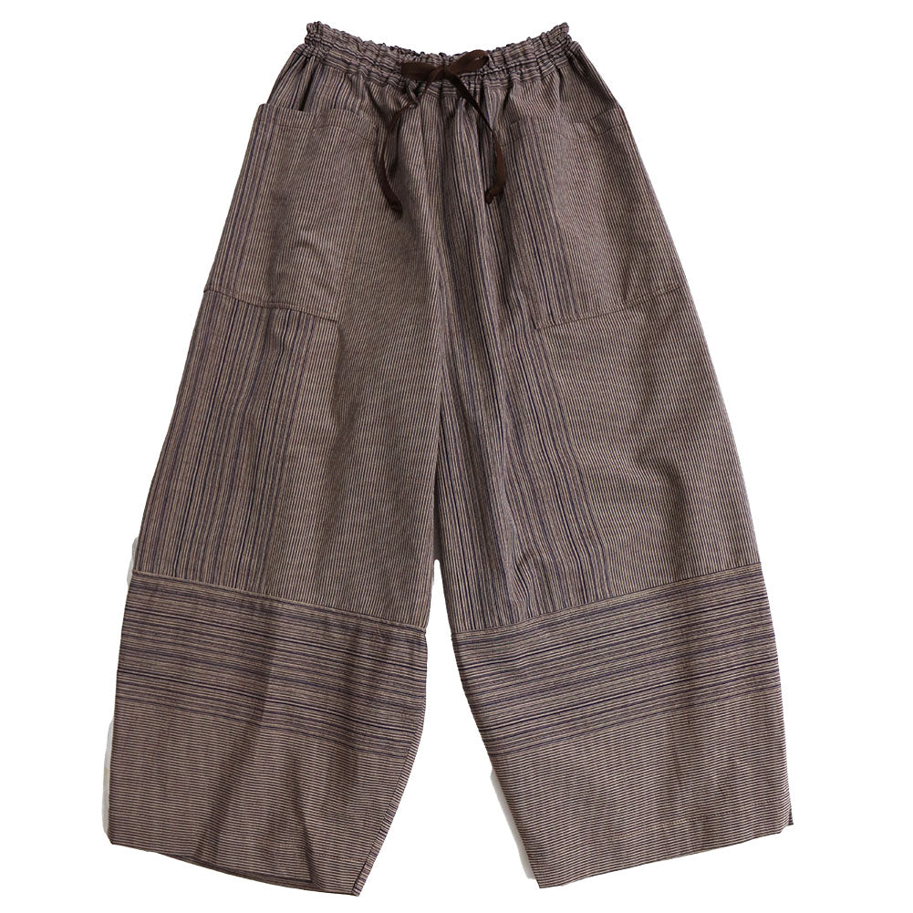 Giemon Giemon Kurume Kasuri Wide Pants Y7052 Made in Japan