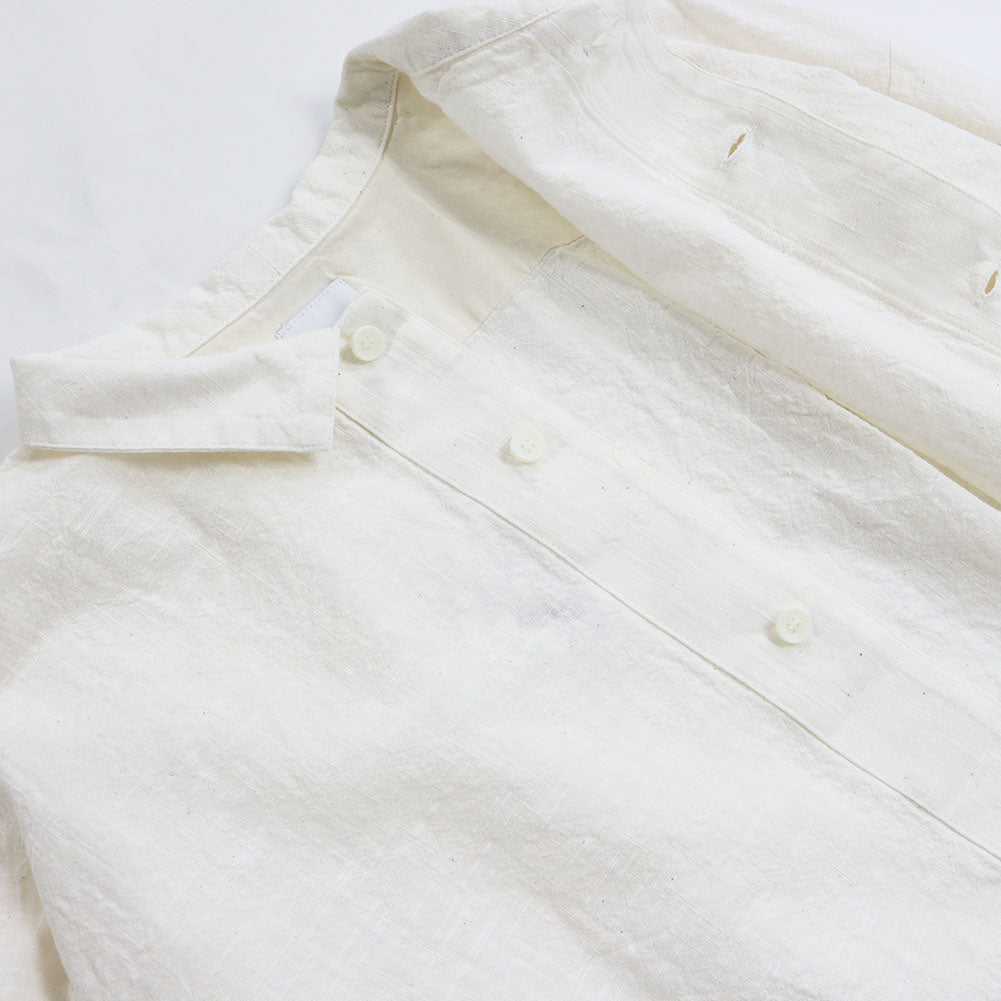 Giemon Giemon Kurume Kasuri Casual Shirt Blouse Long Length Unisex Y5131-2 Made in Japan