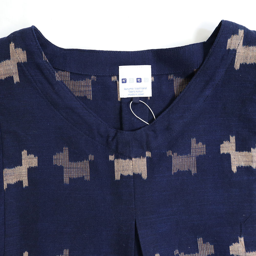 Giemon Kurume Kasuri Blouse Y5141 Made in Japan Mother's Day