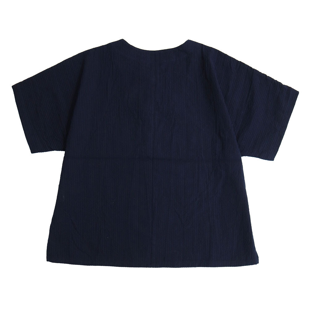 [Giemon] Kurume Made Pullover Blouse Summer Cool Weave Chijimi Made in Japan