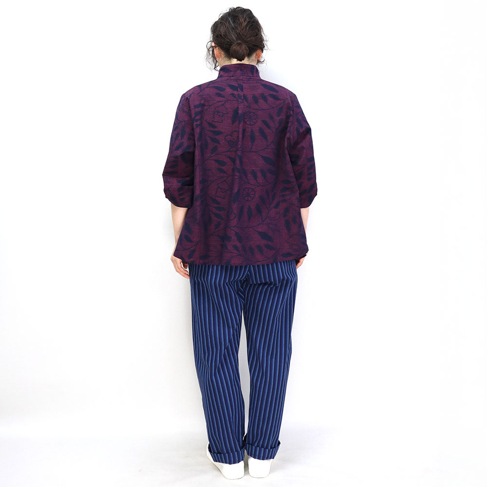 Giemon Giemon Kurume Kasuri Pants Long Pants D748 Made in Japan