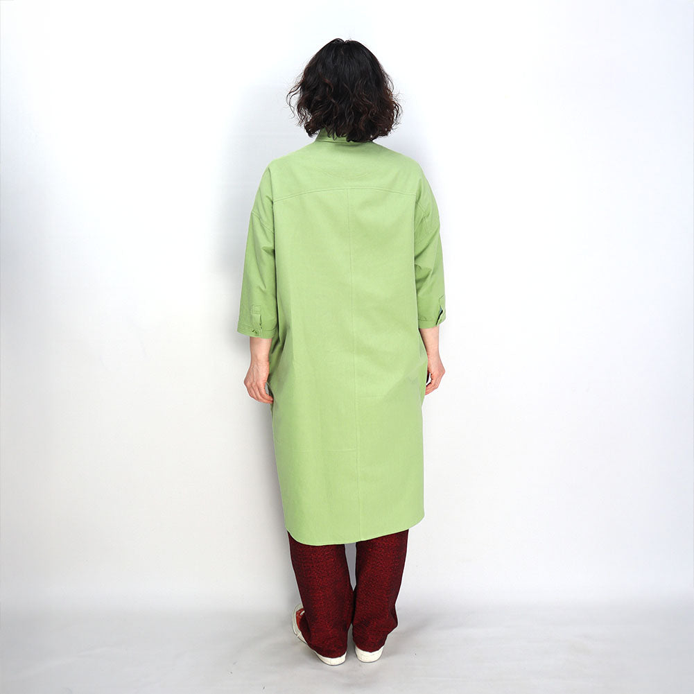 Giemon Giemon Kurume Kasuri 3/4 Sleeve Dress Y2096 Made in Japan