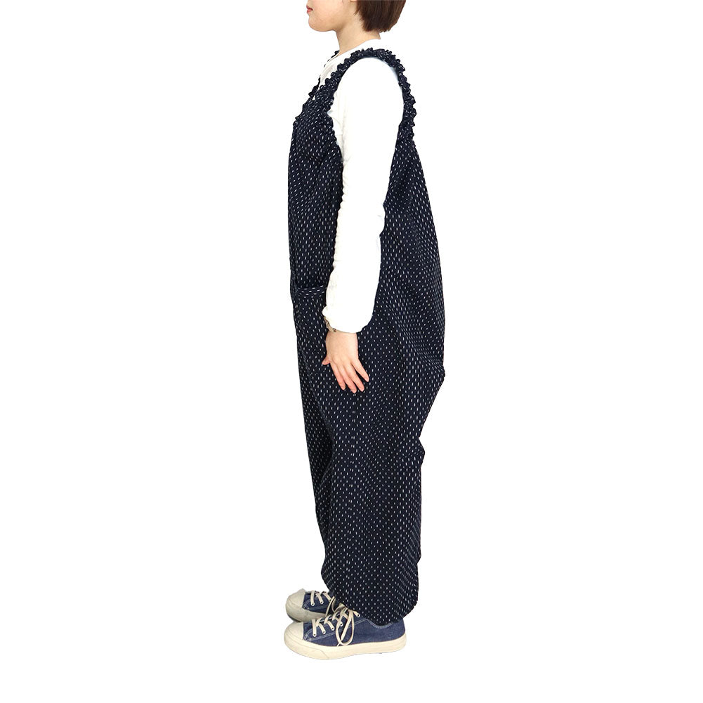 Giemon Giemon Clown Pants I790 Overalls Salopette Kurume Kasuri Made in Japan Spring Summer Autumn Winter