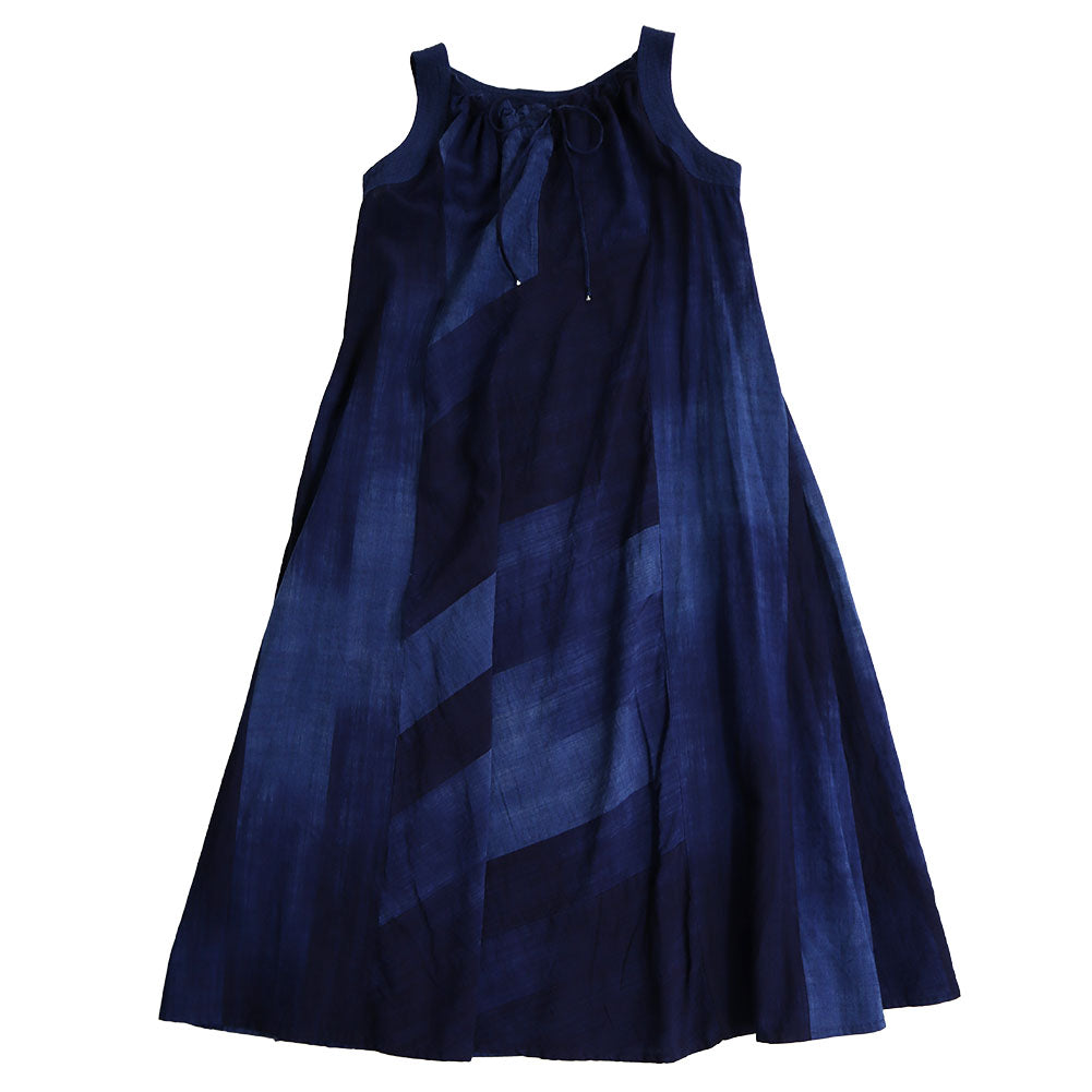 Giemon Kurume Kasuri Stitch Work Dress G218 [2024ss]