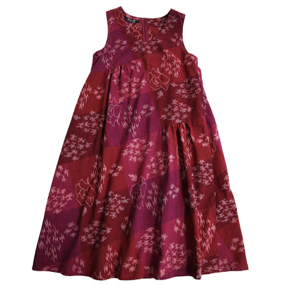 【予約商品】儀右ヱ門 ギエモン ぎえもん 久留米絣　ジャンバースカート　ク927-2　日本製　【2025-26gs】