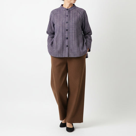 儀右ヱ門  ギエモン ぎえもん  久留米絣　ブラウス　Y5176　日本製　【2025-26gs】