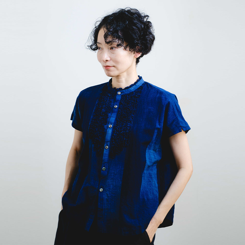 Giemon  久留米絣  ブラウス  G-534  日本製【2026ss】