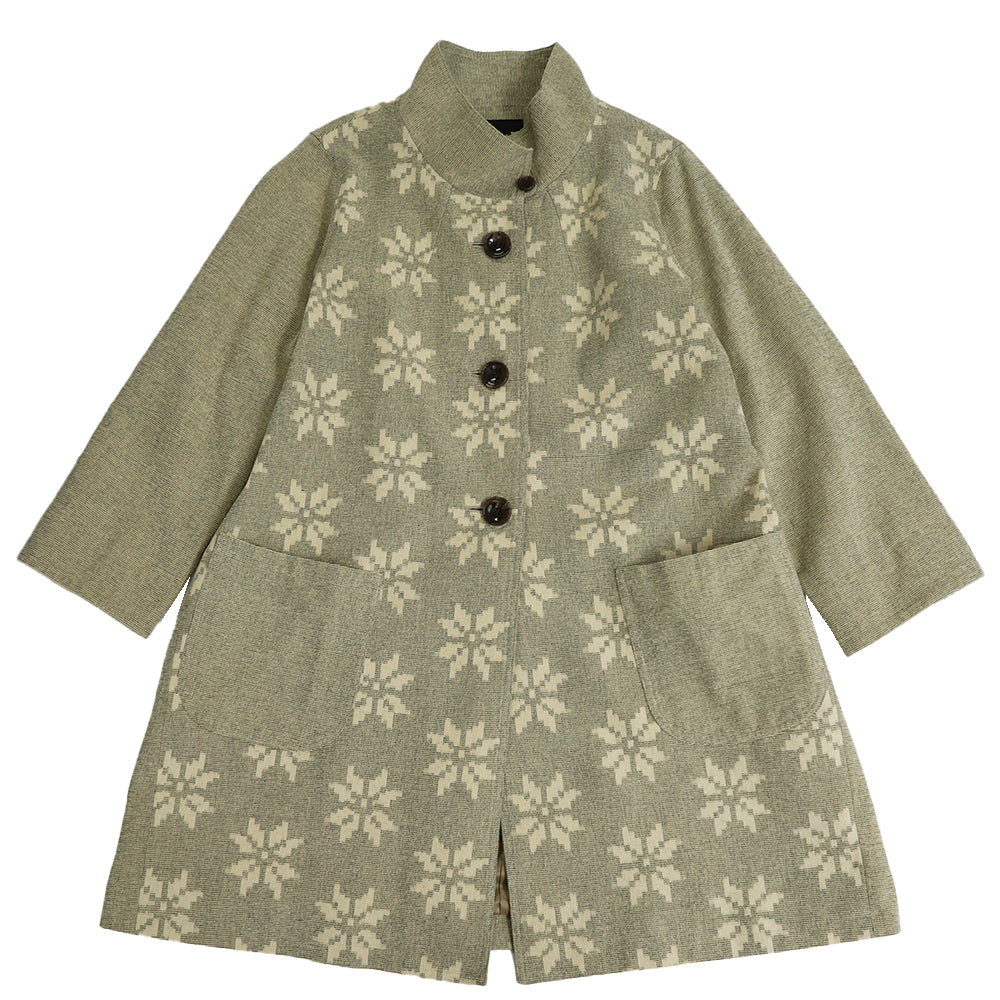 儀右ヱ門 ギエモン ぎえもん 久留米絣　コート　タ218　日本製　【2025-26gs】