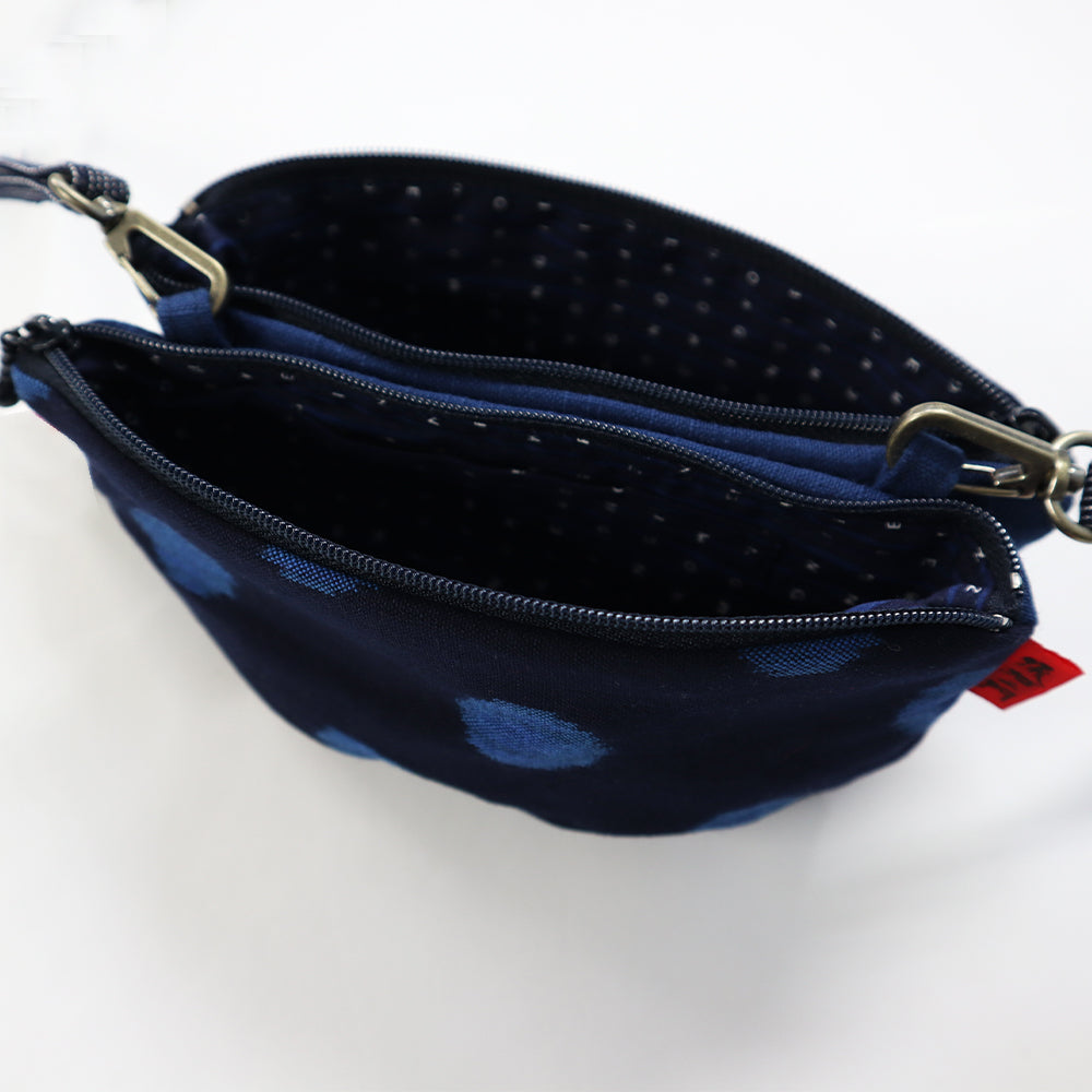 儀右ヱ門 ギエモン ぎえもん 久留米絣　ポシェット　VV　日本製　【2025-26gs】