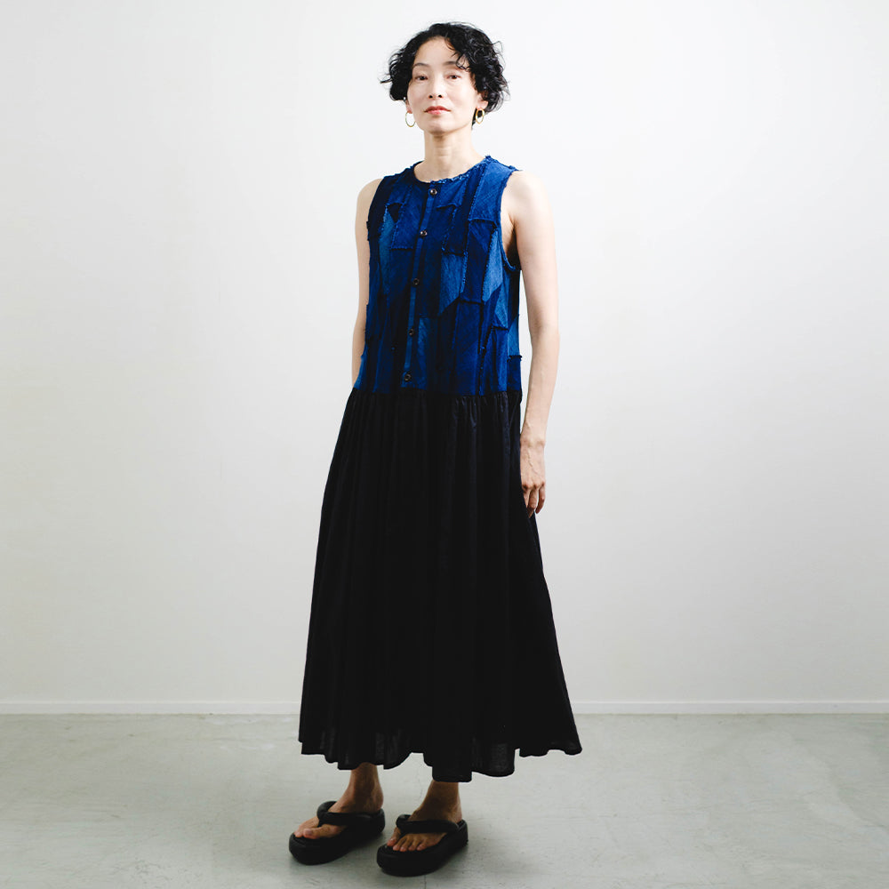 Giemon Giemon Kurume Kasuri Jumper Skirt Y9067 Made in Japan [2025ss]
