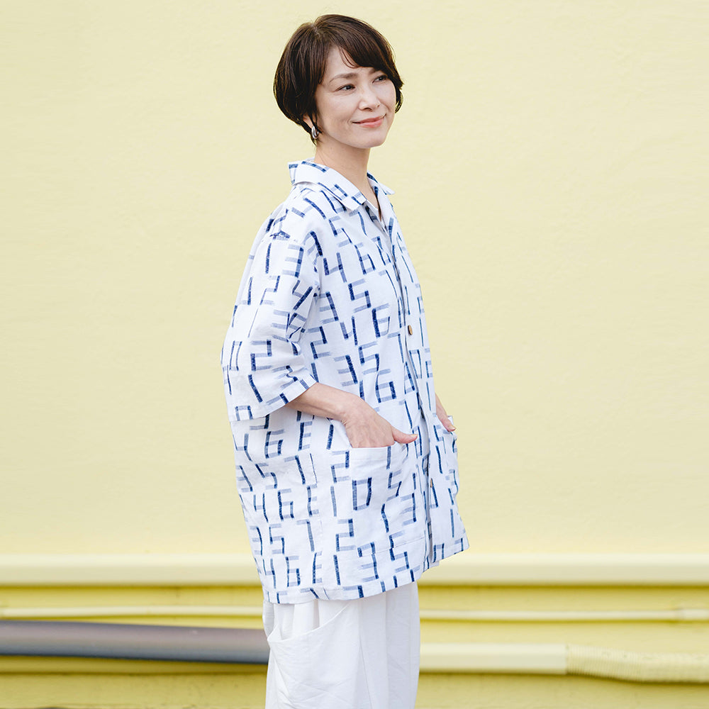 Giemon Giemon Kurume Kasuri Jumper Skirt Y9067 Made in Japan [2025ss]