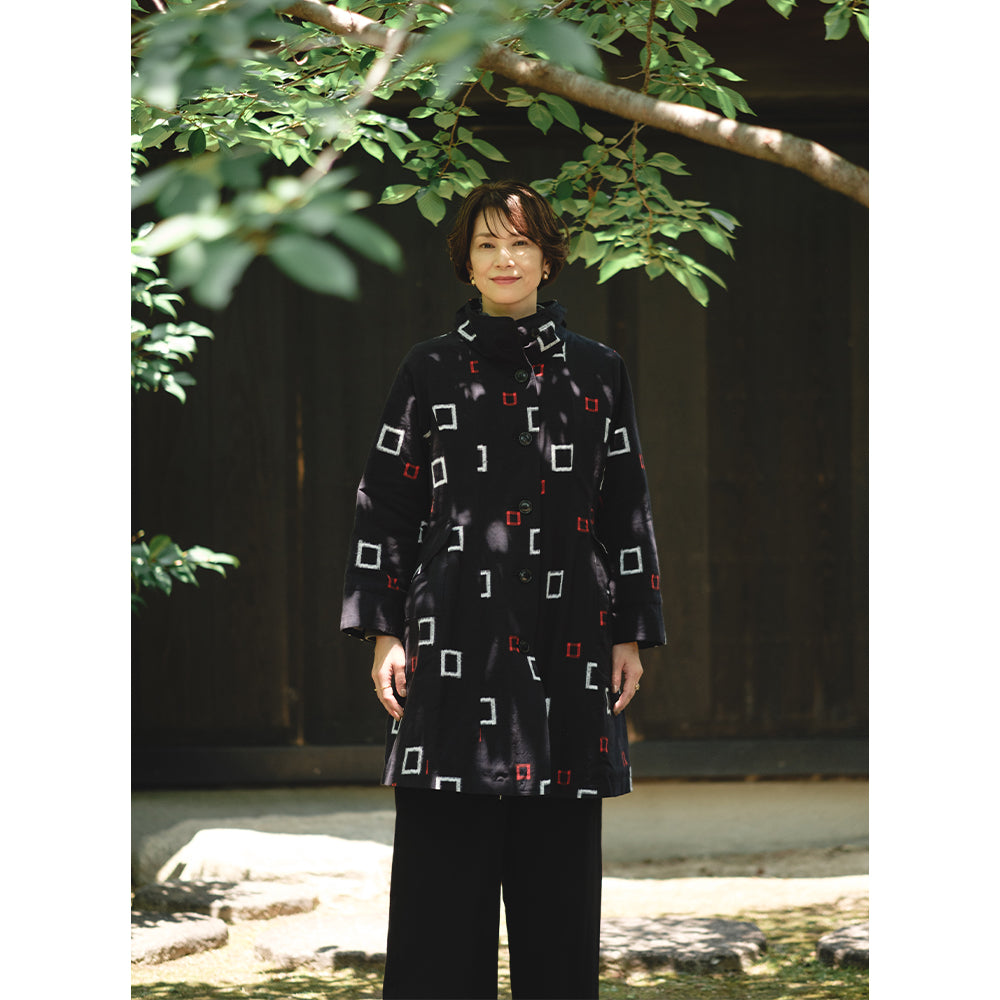 【予約商品】儀右ヱ門  久留米絣  コート  タ226  日本製【2026aw】