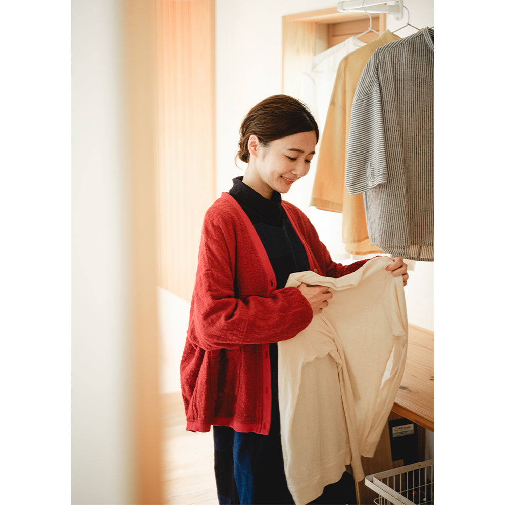 【予約商品】ギエモン  久留米絣  カーディガン  Y5184・Y5184-2  日本製【2026aw】