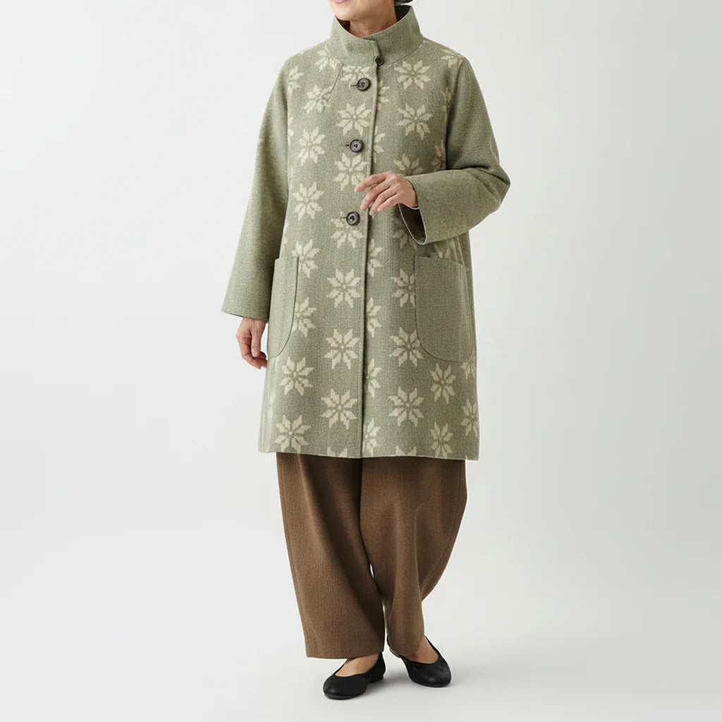 儀右ヱ門 ギエモン ぎえもん 久留米絣　コート　タ218　日本製　【2025-26gs】