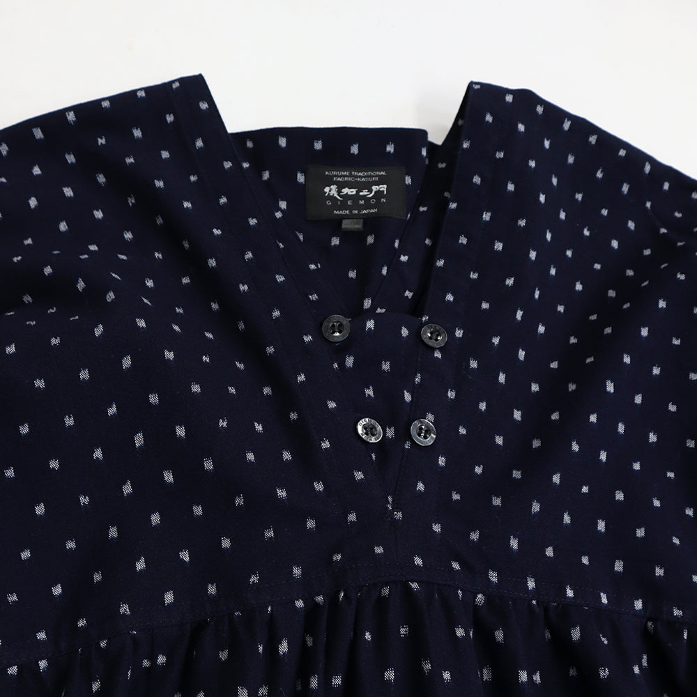 儀右ヱ門  久留米絣  ブラウス　タ553  日本製【2026ss】