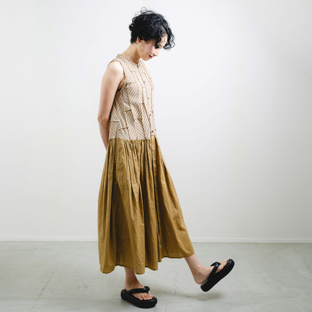 Giemon Giemon Kurume Kasuri Jumper Skirt Y9067 Made in Japan [2025ss]