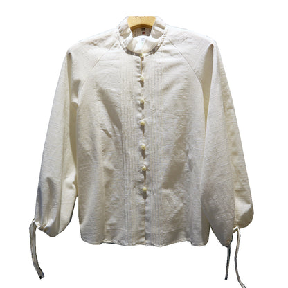 【予約商品】儀右ヱ門  久留米絣  ブラウス　タ555  日本製【2026ss】