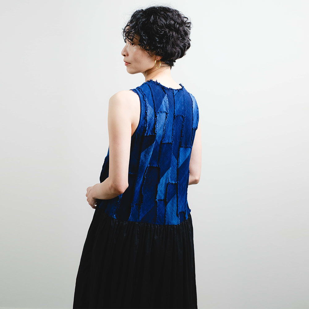 Giemon Giemon Kurume Kasuri Jumper Skirt Y9067 Made in Japan [2025ss]