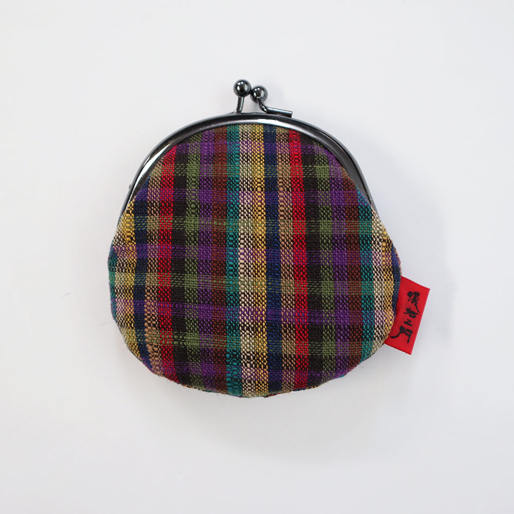 【予約商品】儀右ヱ門 ギエモン ぎえもん 久留米絣　ガマ口　2.5寸丸小銭入れ　日本製　【2026gs】