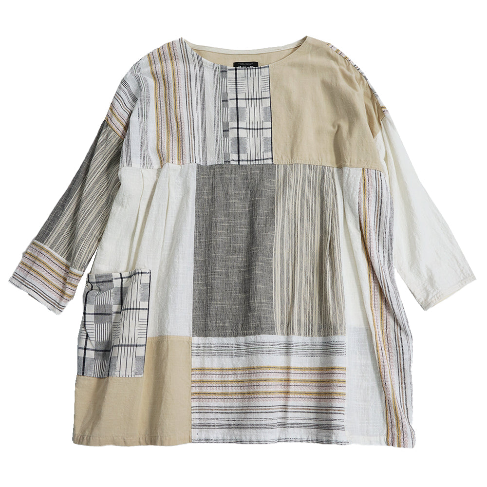 Giemon Giemon Kurume Kasuri 拼布襯衫 So589 日本製造