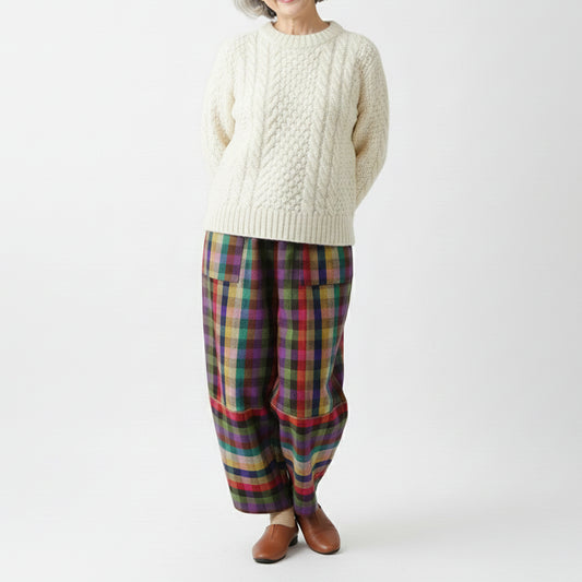 儀右ヱ門  ギエモン ぎえもん  久留米絣　パンツ　Y7052　日本製　【2025-26gs】