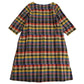Giemon Giemon 3/4 Sleeve Dress So240 Kurume Kasuri Made in Japan Mother's Day