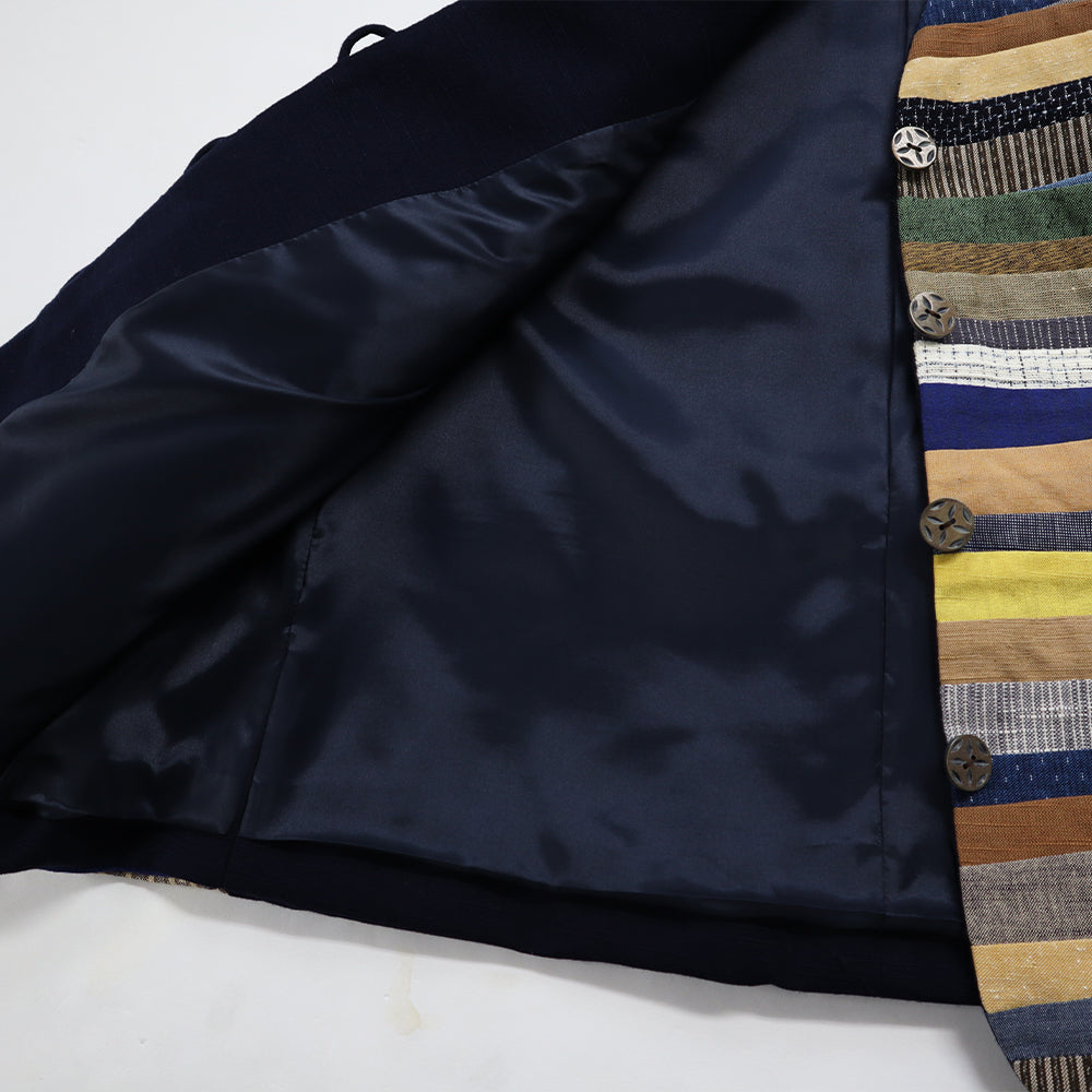 儀右ヱ門 ギエモン ぎえもん 久留米絣　ベスト　オ687　日本製　【2025-26gs】