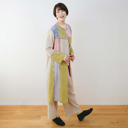 義右衛門 Giemon Kurume Kasuri 背帶裙 Y9067 日本製 [2025ss]