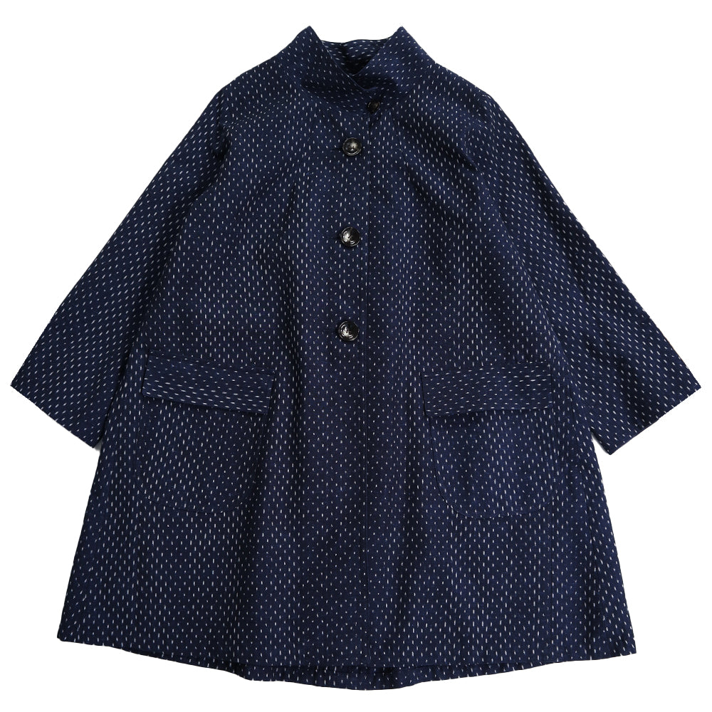 儀右ヱ門 ギエモン ぎえもん 久留米絣　コート　ス223　日本製