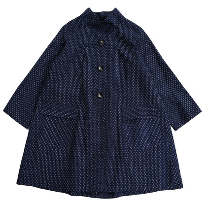 儀右ヱ門 ギエモン ぎえもん 久留米絣　コート　ス223　日本製