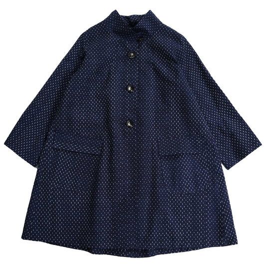 儀右ヱ門 ギエモン ぎえもん 久留米絣　コート　ス223　日本製