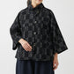 Giemon Giemon Giemon Kurume Kasuri Lined Jacket Poncho Ke152 Made in Japan