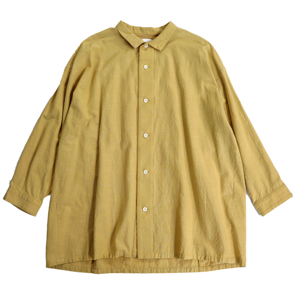 Giemon Giemon Kurume Kasuri Casual Shirt Blouse Long Length Unisex Y5131-2 Made in Japan