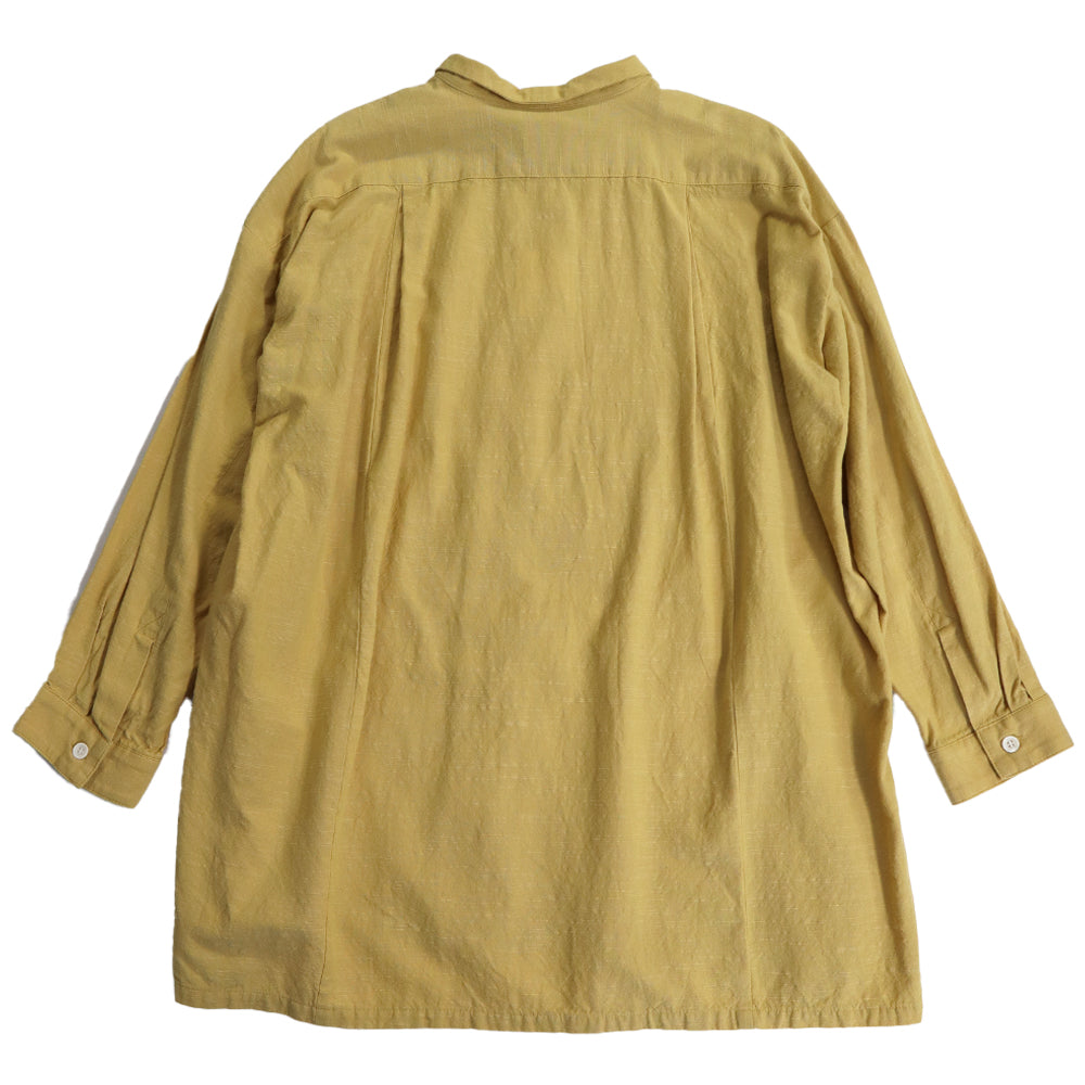 Giemon Giemon Kurume Kasuri Casual Shirt Blouse Long Length Unisex Y5131-2 Made in Japan