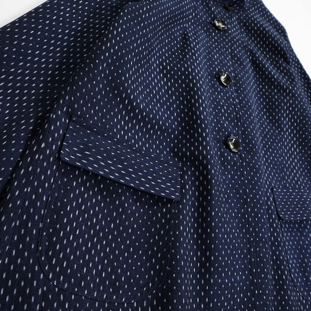 儀右ヱ門 ギエモン ぎえもん 久留米絣　コート　ス223　日本製