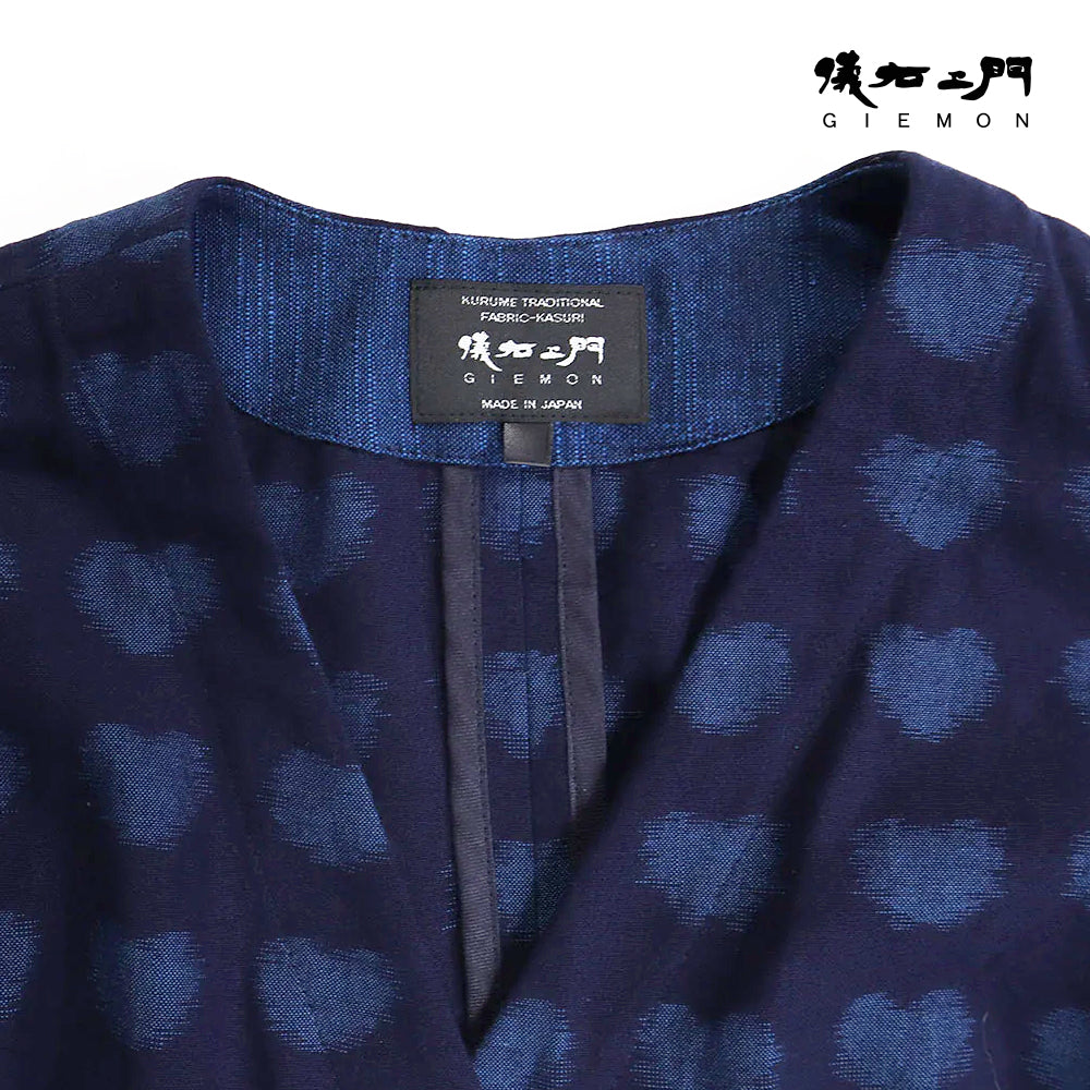 【新品】儀右ヱ門　儀右衛門　ギエモン　部屋着　リラックス　久留米　絣　かすり 儀右ヱ門 ギエモン ぎえもん 久留米絣 もんぱん（裏付き）もんぺ