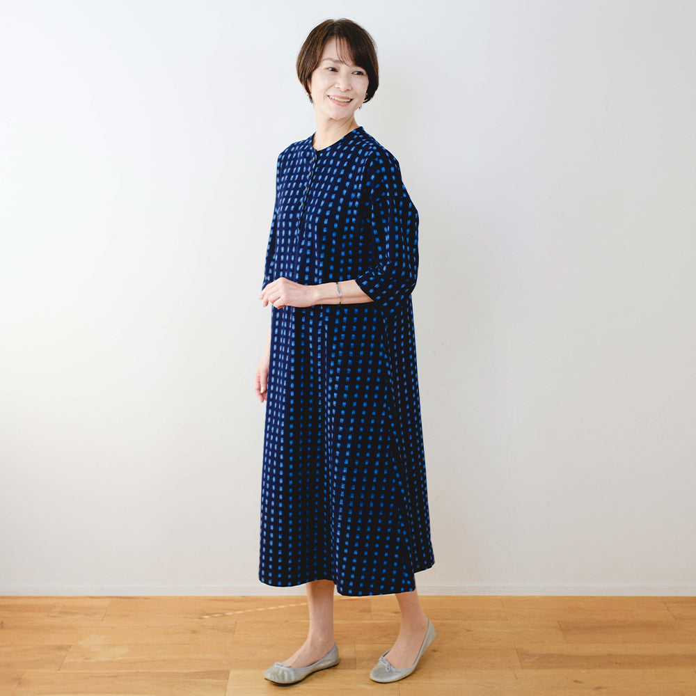 Giemon Giemon Kurume Kasuri Jumper Skirt Y9067 Made in Japan [2025ss]