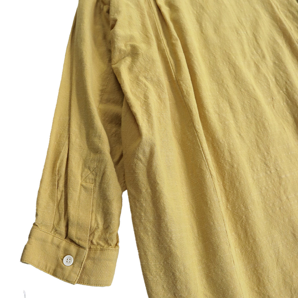 Giemon Giemon Kurume Kasuri Casual Shirt Blouse Long Length Unisex Y5131-2 Made in Japan