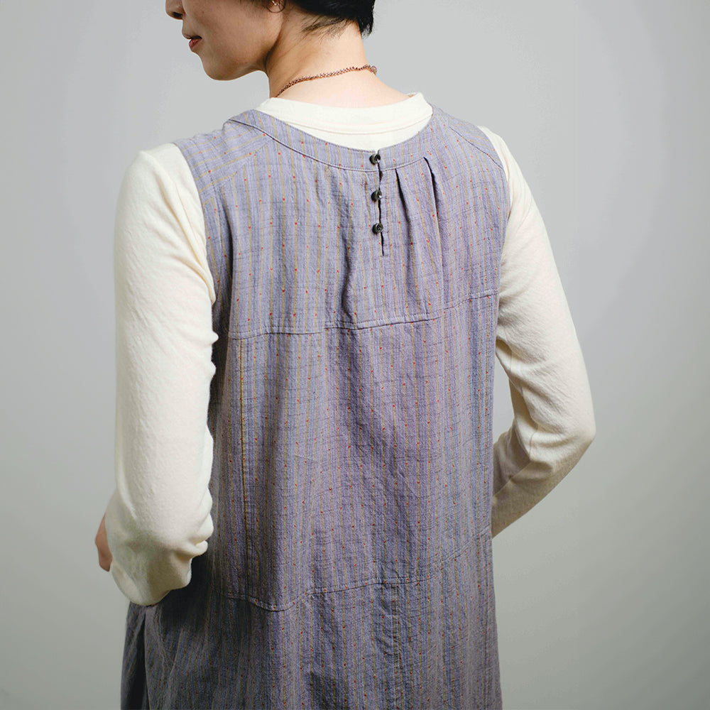 Giemon Giemon Kurume Kasuri Jumper Skirt Y9067 Made in Japan [2025ss]