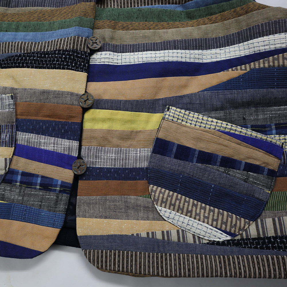 儀右ヱ門 ギエモン ぎえもん 久留米絣　ベスト　オ687　日本製　【2025-26gs】