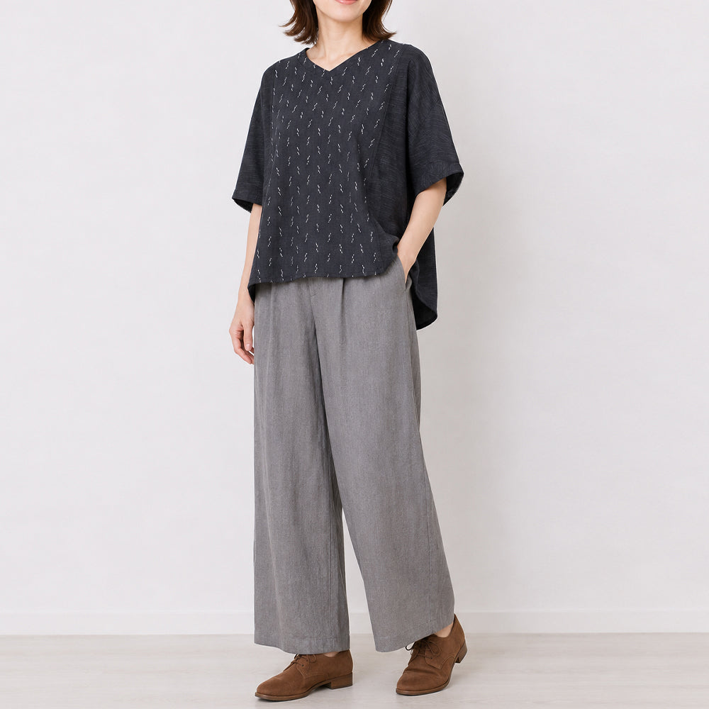 Giemon Giemon Kurume Kasuri Jumper Skirt Y9067 Made in Japan [2025ss]
