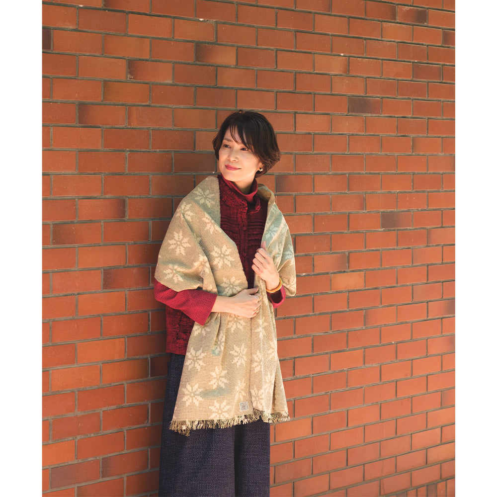【予約商品】儀右ヱ門  久留米絣  ショール  003  日本製【2026aw】