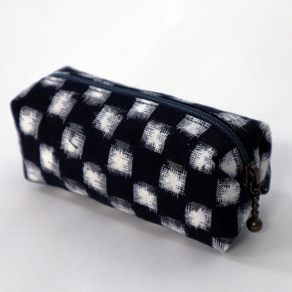 【予約商品】儀右ヱ門 ギエモン ぎえもん 久留米絣　ファスナー　風船ポーチ　日本製　【2026gs】