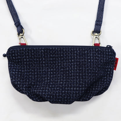 儀右ヱ門 ギエモン ぎえもん 久留米絣　ポシェット　VV　日本製　【2025-26gs】